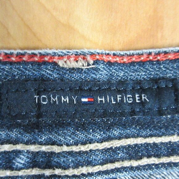 TOMMY HILFIGER‎ High-Rise Straight Leg Denim Jeans Womens Sz 10 LONG Cotton TALL - Picture 7 of 16